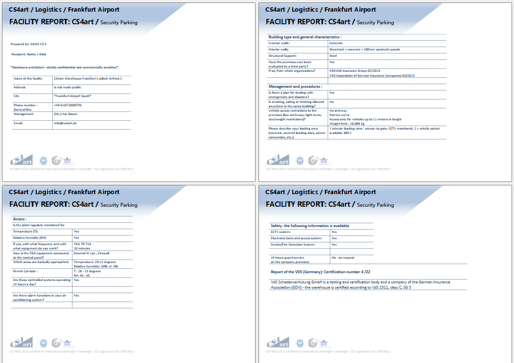 Facility Report overview